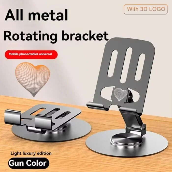 Full Metal Mobile Stand Adjustable Desktop Holder for Smartphone