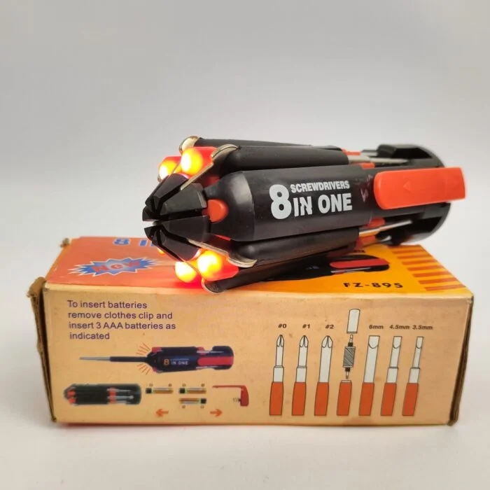 8 in 1 Multi Screwdriver Set with LED Light Portable Repair Tool