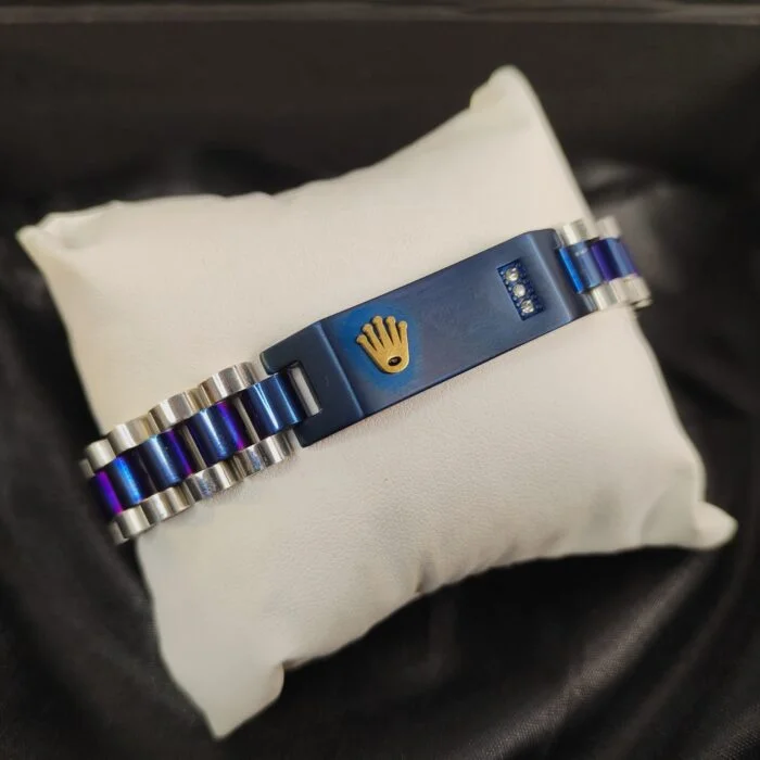 Men's Premium Two-Tone Crown Design Bracelet – Stainless Steel