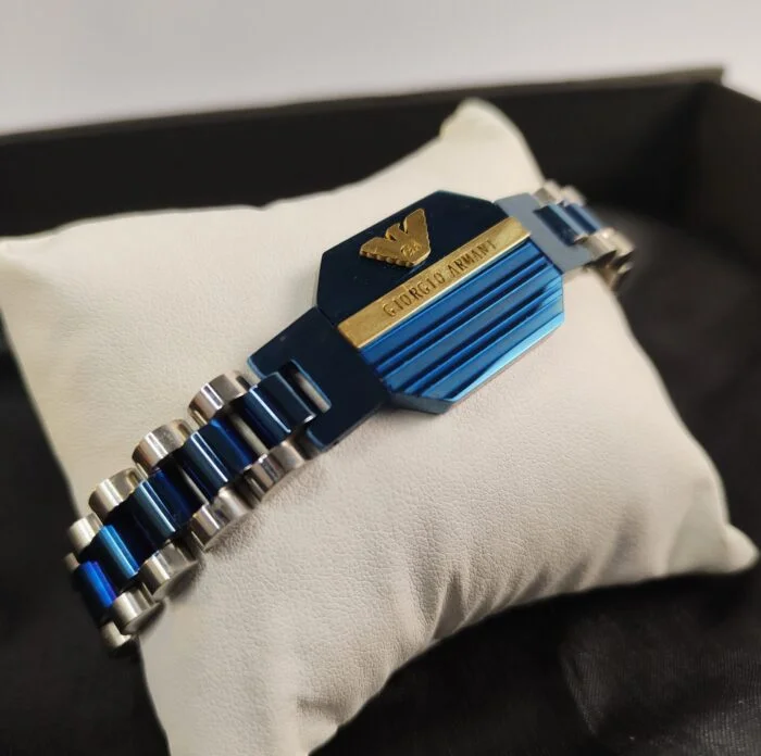 Men's Premium Two-Tone Stainless Steel Bracelet – Armani Inspired