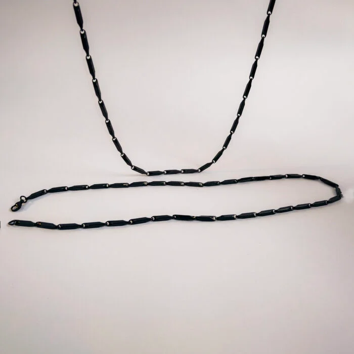 Black Stainless Steel Chain Necklace Unisex Hip Hop Fashion Chain