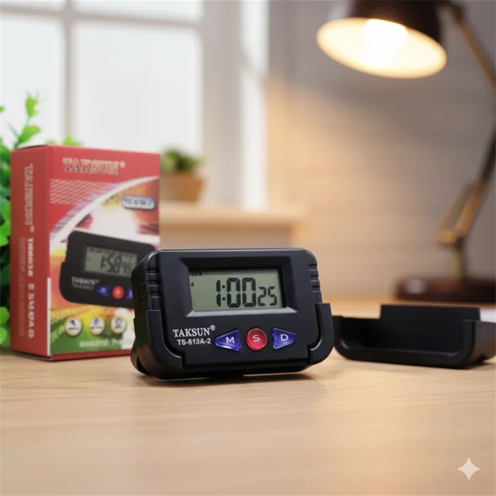TAKSUN TS-613A-2 Digital Car Dashboard Clock Mini LCD Timer
