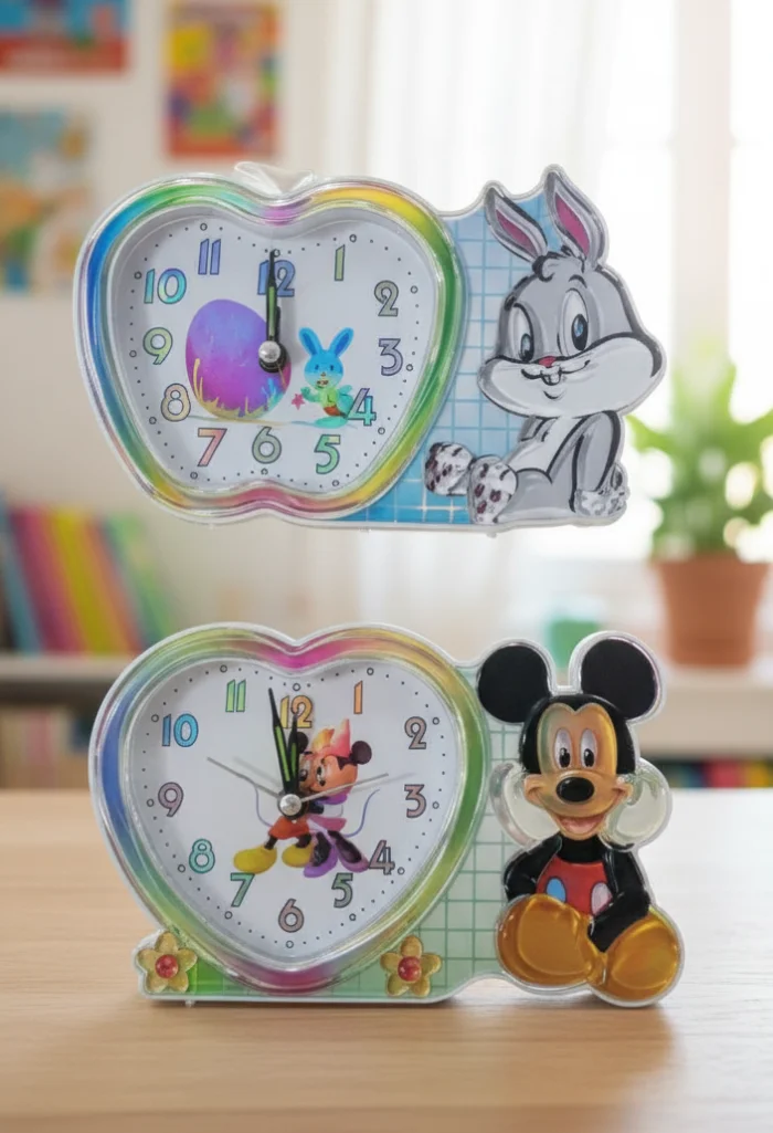 Cute Digital Table Clock Alarm Rabbit Cartoon Desk Clock Kids