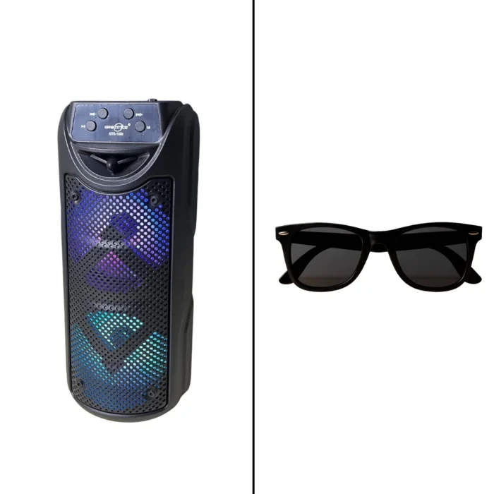 2 in 1 Combo Package – Double 4'' Speaker+OneGlass Sunglass