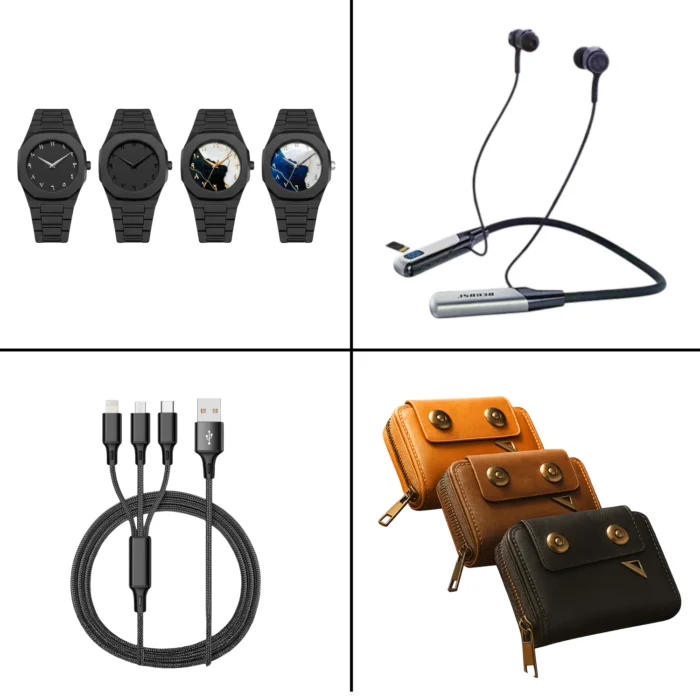 4 in 1 Combo Package – Recrsi 200H Neckband+Arabic Aura Watch+Card Holder Moneybag+3 in 1 Charging Cable