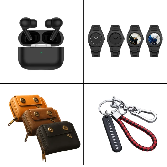 4 in 1 Combo Package – OnePlus AirPods+Arabic Aura Watch+Card Holder Moneybag+Number Keyring