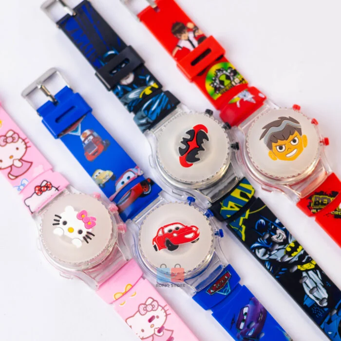 Unicorn Kids Spinner LED Music Watch Silicone Strap Light